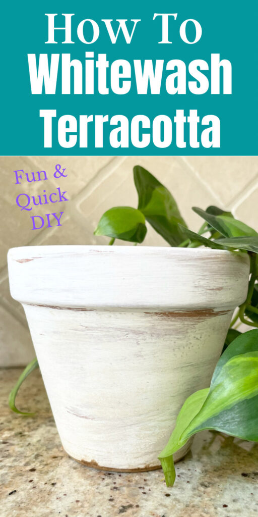 whitewashed terracotta planter