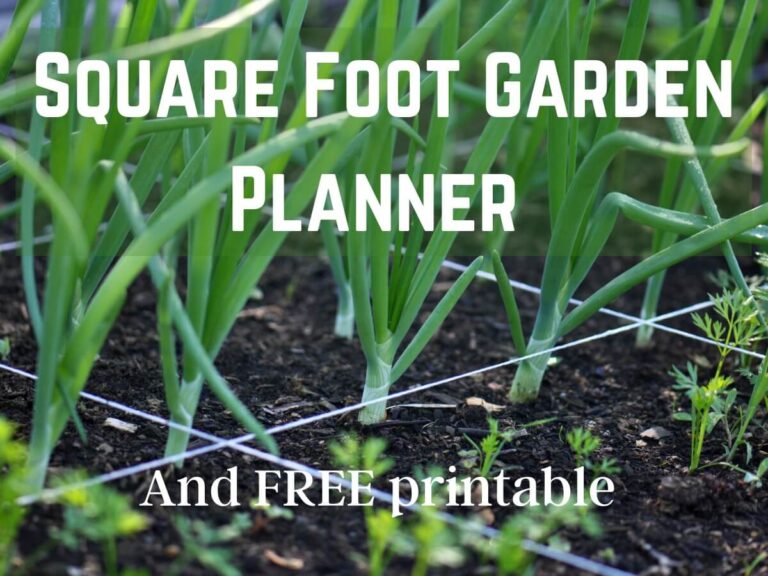 Free Printable Square Foot Garden Planner