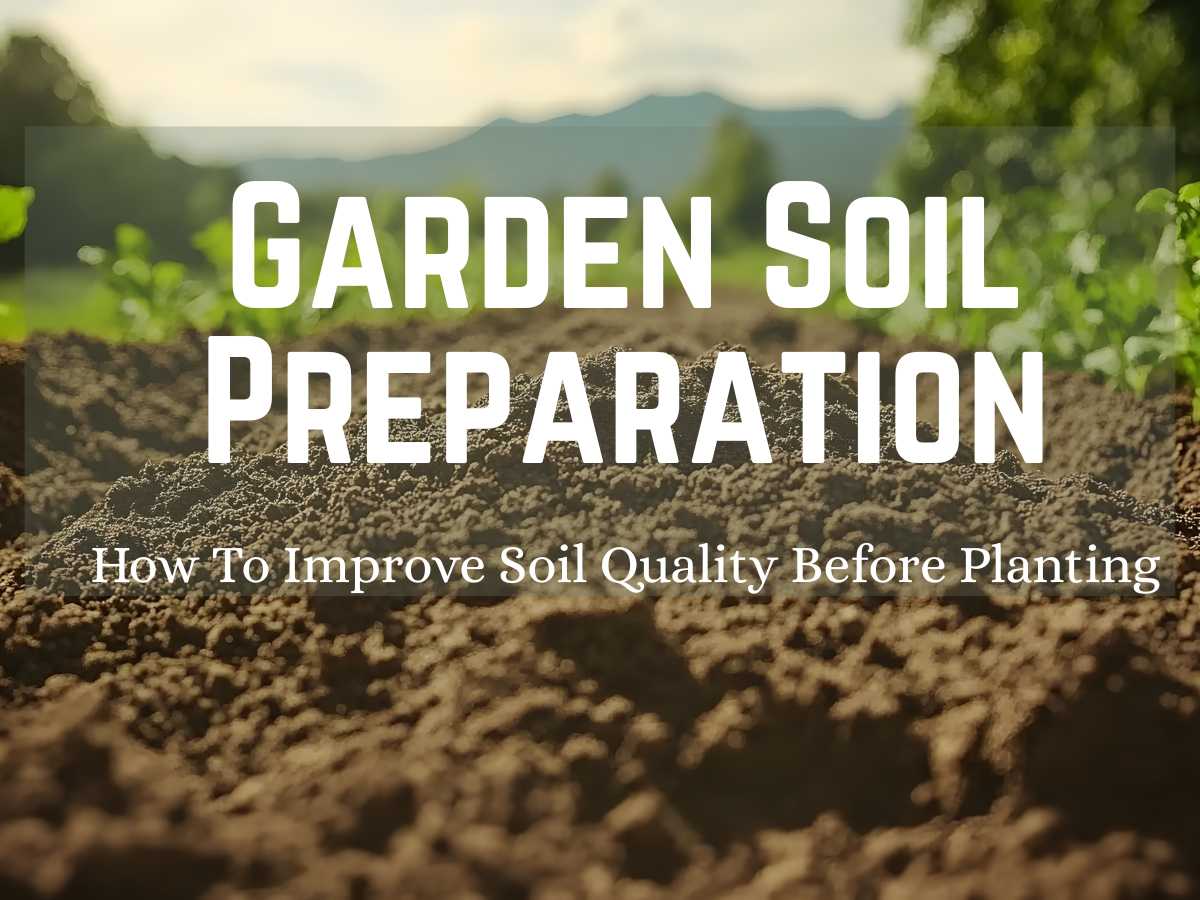 Healthy garden soil and garden soil preparation how to improve soil quality before planting over image