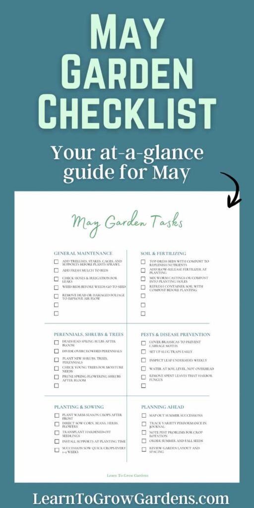 May Garden Checklist pin